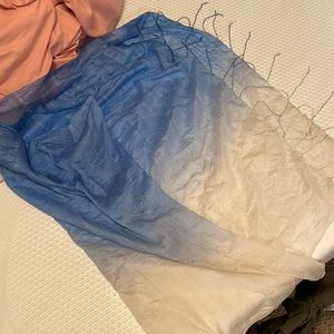 Handmade blue white light scarf India